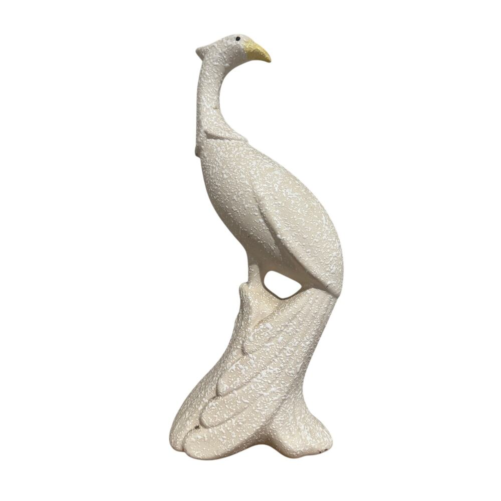 Mid Century Modern Peacock Bird SpaltterwareStatue